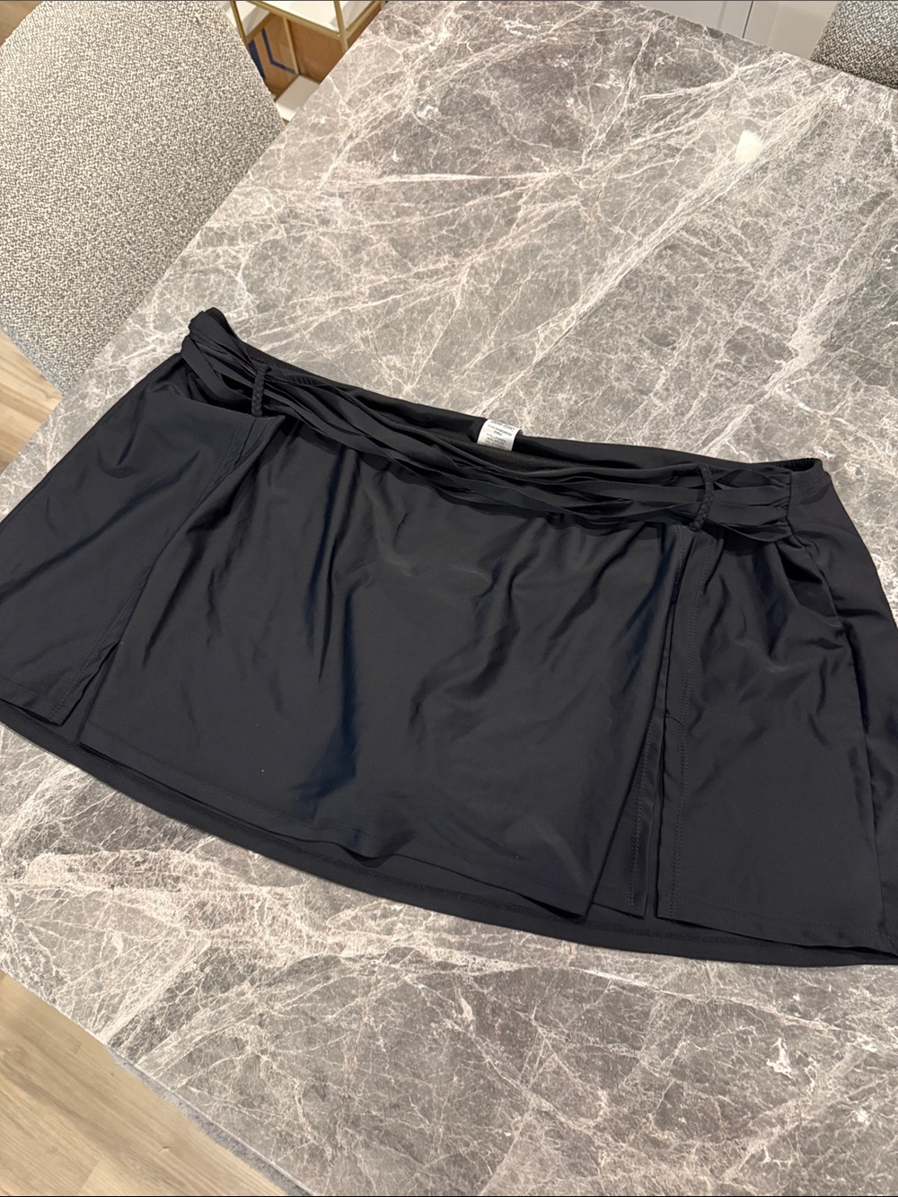 Time and Tru Black Swim Mini Skort
